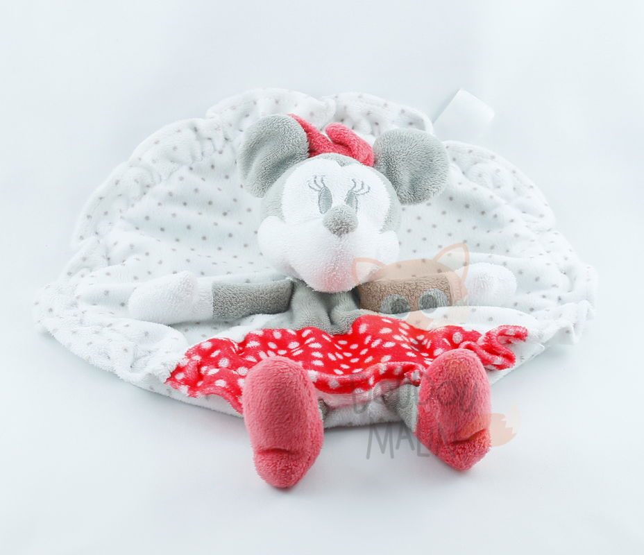  baby comforter minnie mouse dress red grey 